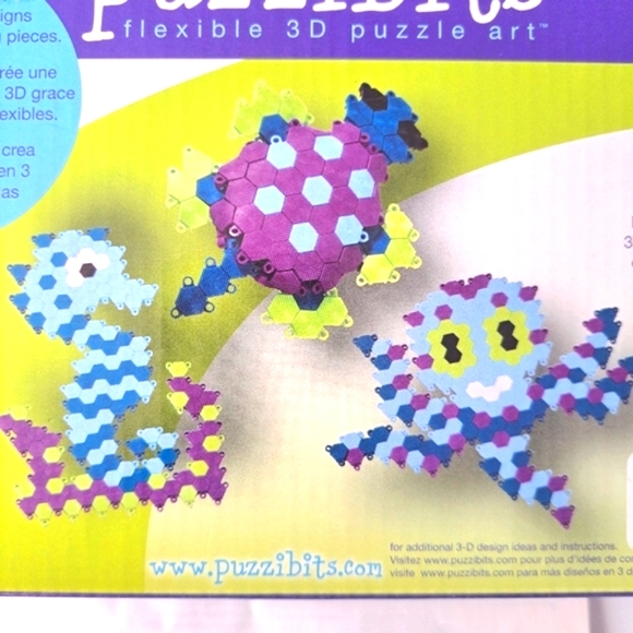 Ages 6 & Up Flexible 3D Puzzle Art Set Ocean Animals Seahorse Turtle Octopus - Picture 3 of 3